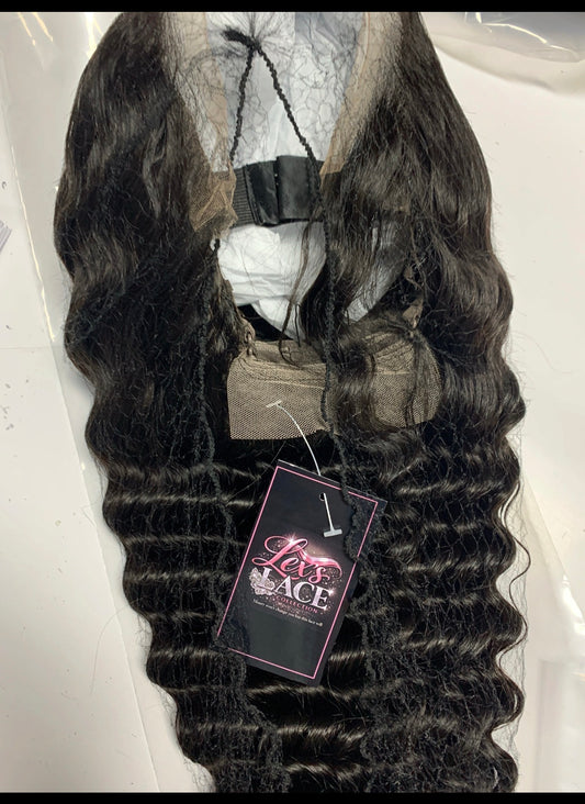 28 Inch Black Deep Wave Wig